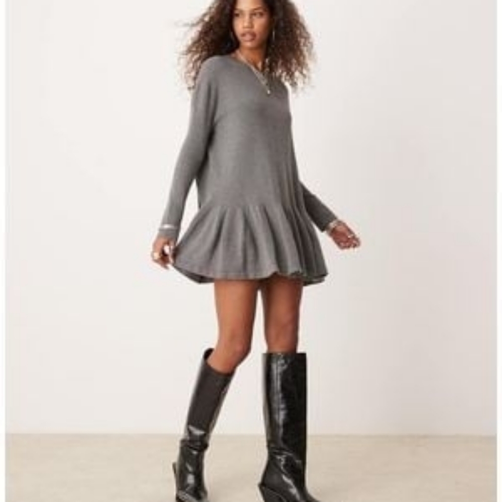 NWT Free People Women's Time On My Side Mini Sweater Dress (Medium)